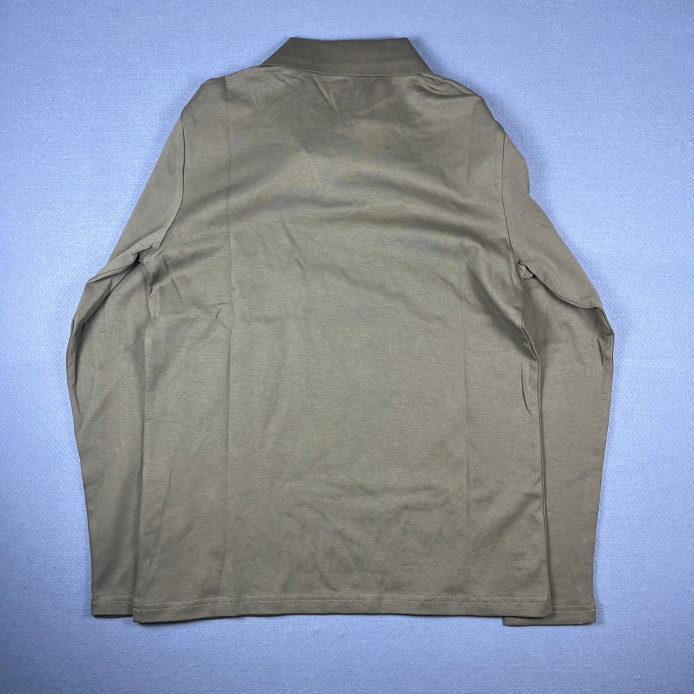 CO THIRTY SIX Mens Long Sleeve Johnny Collar Polo Shirt Olive Green Medium NWT - Picture 7 of 9